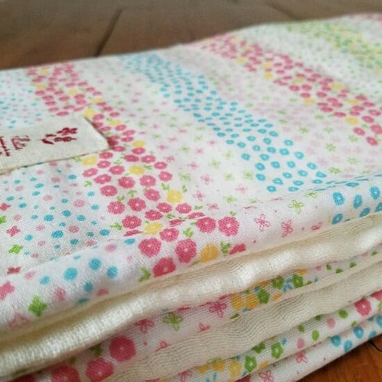 70×100☆FUWARA6重雲とお花畑のガーゼケット