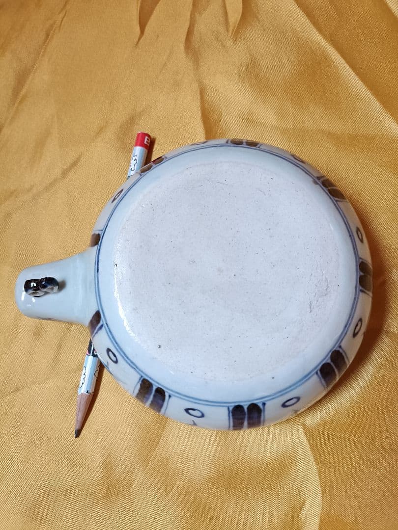 青い魚の絵柄 陶器ボウル