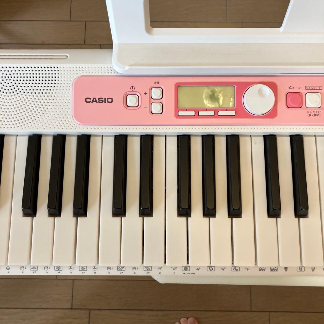 カバー付き★CASIO(カシオ) 61鍵盤 電子キーボード LK-312 ピンク
