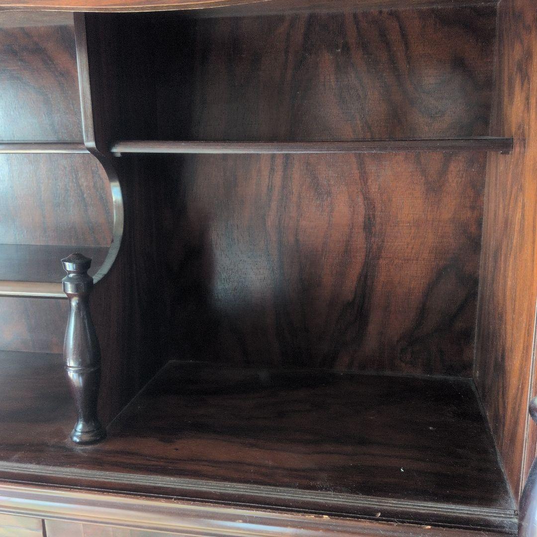 昭和レトロ 食器棚 収納棚 アンティーク 木製　高級　茶棚 茶箪笥　コレクション