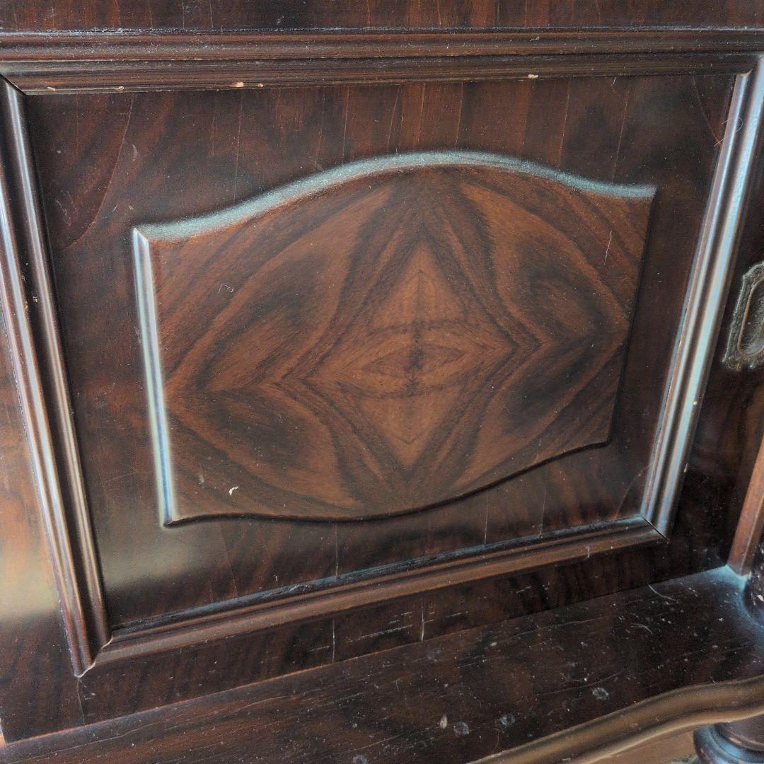 昭和レトロ 食器棚 収納棚 アンティーク 木製　高級　茶棚 茶箪笥　コレクション