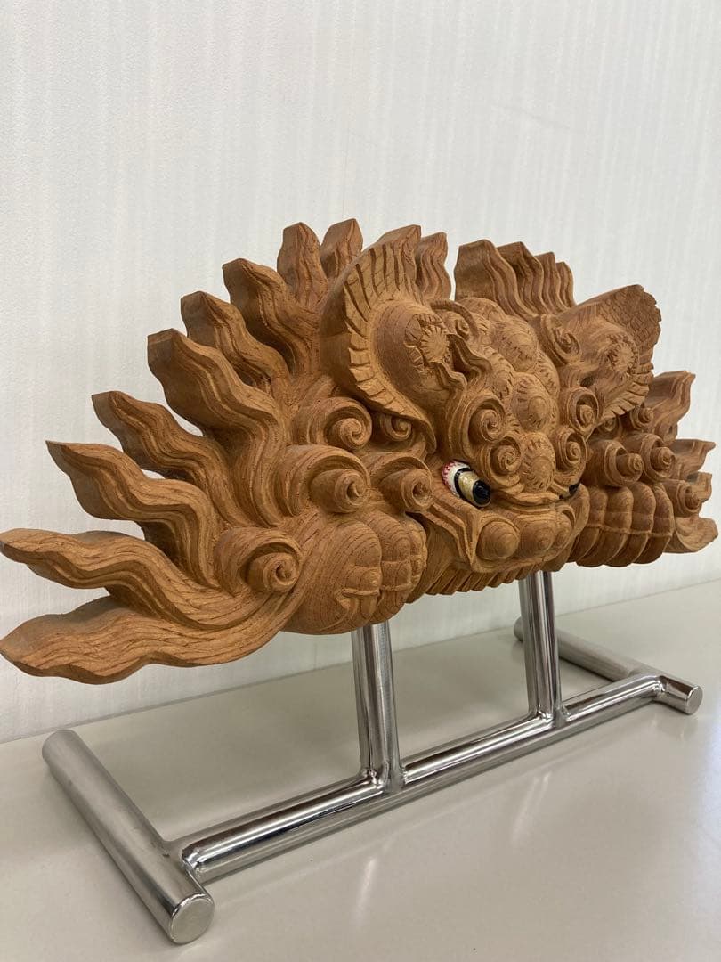 【木彫　獅噛】　獅子噛み　鬼板　だんじり　地車　曳山　山車　祭り屋台