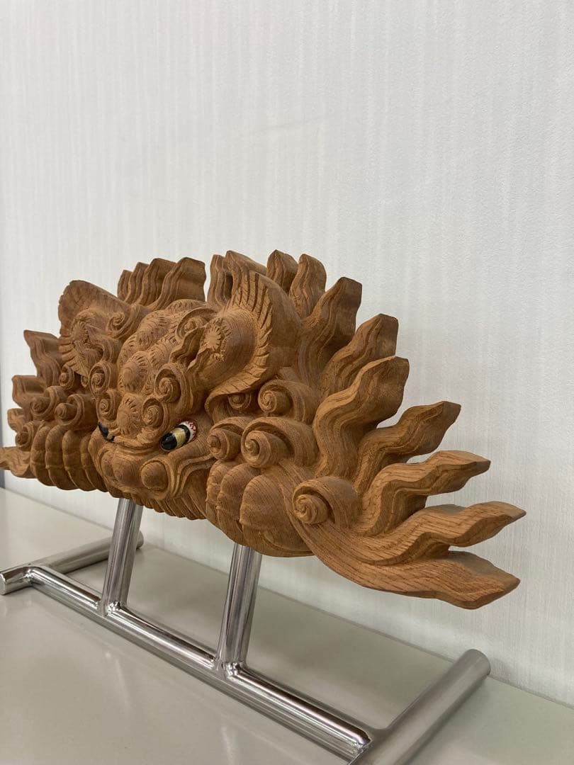 【木彫　獅噛】　獅子噛み　鬼板　だんじり　地車　曳山　山車　祭り屋台