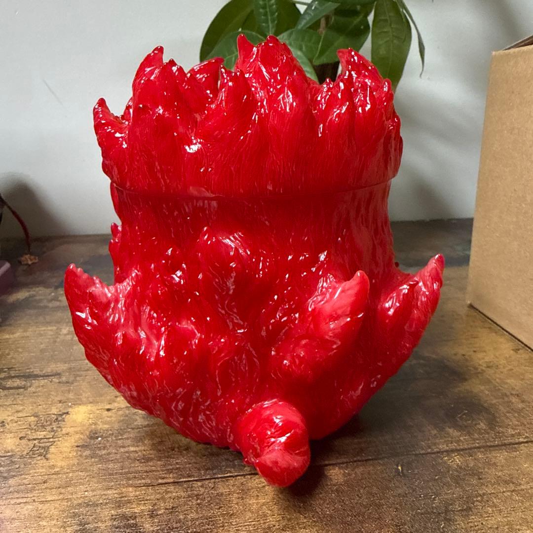 ソフビ　フィギュア　火炎獣　スタンダードカラー　フィギュア 赤　一点物