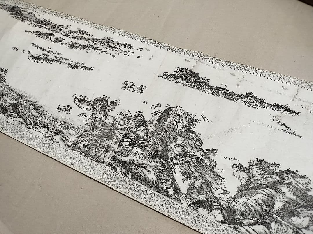 松島清賞図巻 遊松島賦　巻物 巻子 版画 明治28年