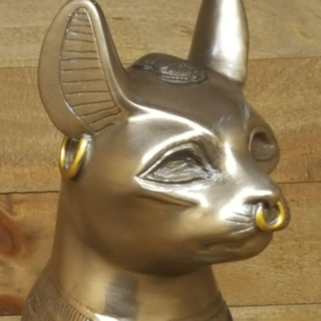 エジプト　バステト の大型　ブロンズ像