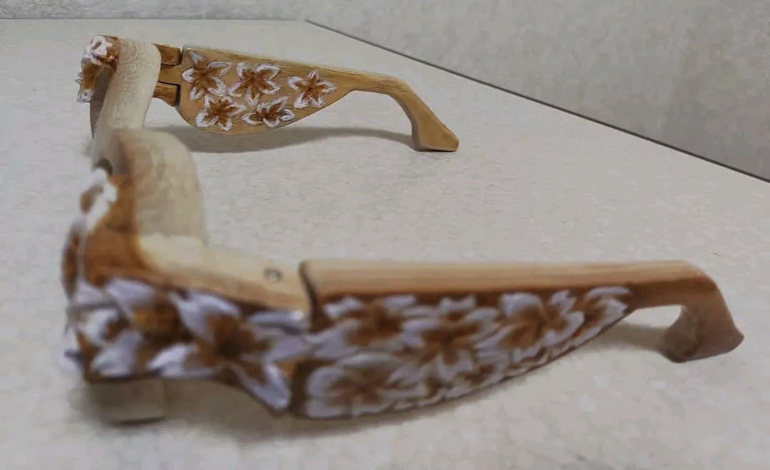 竹製鑑賞用眼鏡【 桜花 】 ハンドメイド　限定品