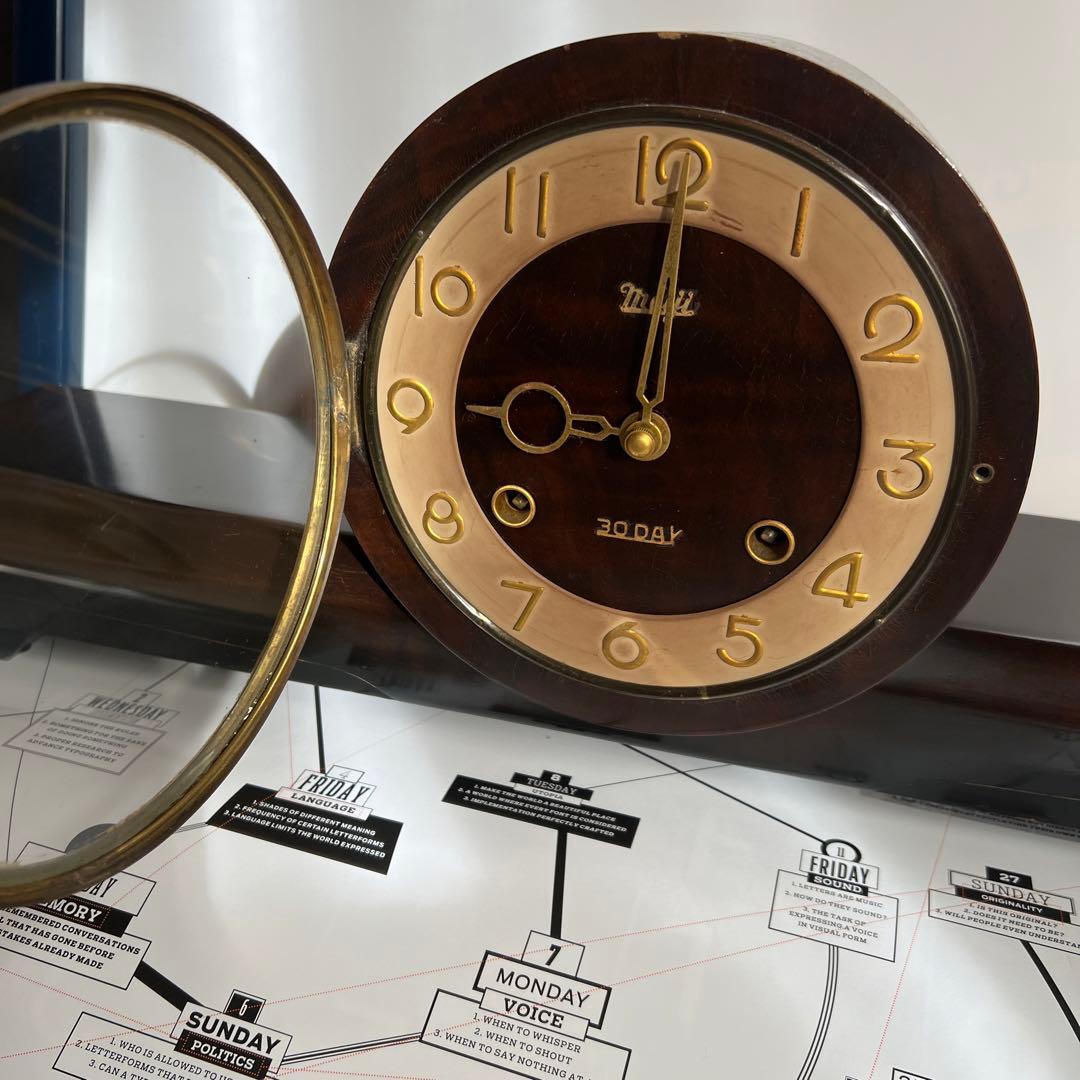 アンティーク置き時計　古時計　メイジ　日本製