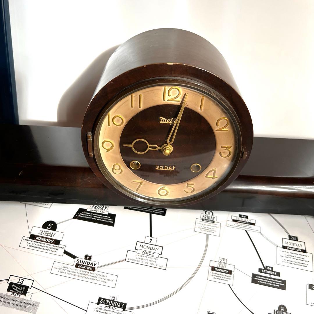 アンティーク置き時計　古時計　メイジ　日本製