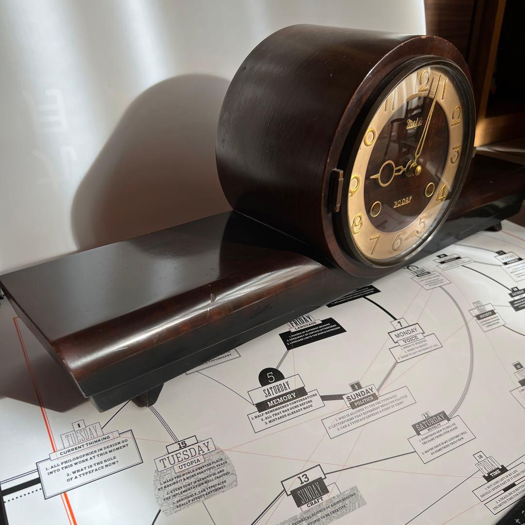 アンティーク置き時計　古時計　メイジ　日本製