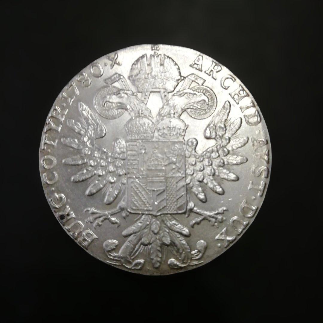 オーストリア大型銀貨マリアテレジア王女1780年　極美品