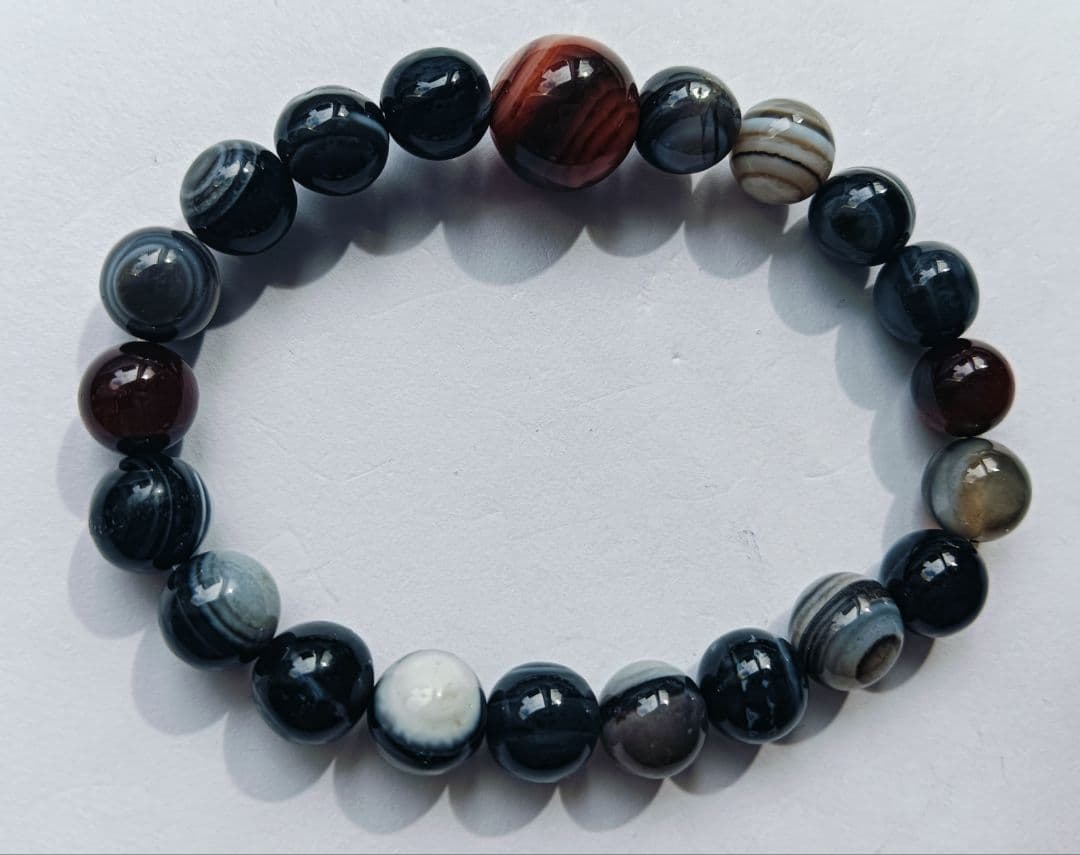 【高品質】仕事運☆ 天眼石 タイガーアイ 8.5mm 内径約15.5cm