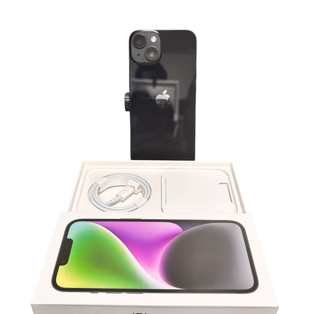 ①iPhone 14 256GB ミッドナイト バッテリ大容量100%