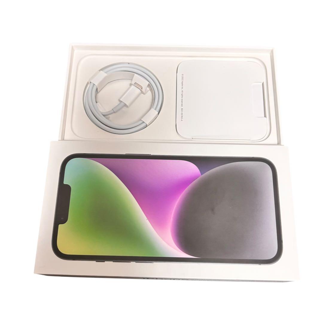 ①iPhone 14 256GB ミッドナイト バッテリ大容量100%