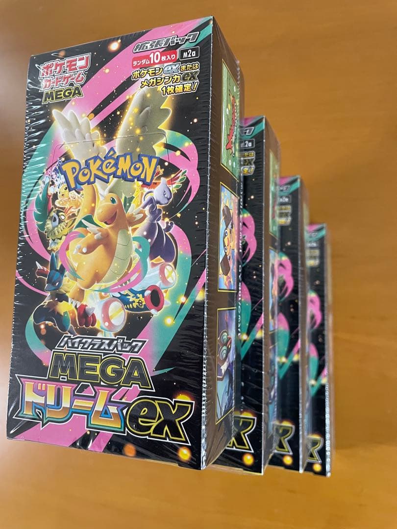 シュリンク付き　ポケモンカードMEGAハイクラスパックドリームex 4BOX