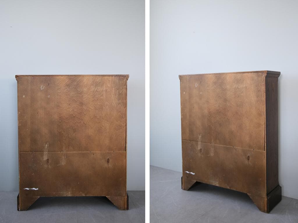 英国アンティーク木製ブックシェルフ/本棚/食器棚/飾り棚/収納ラック(92-72