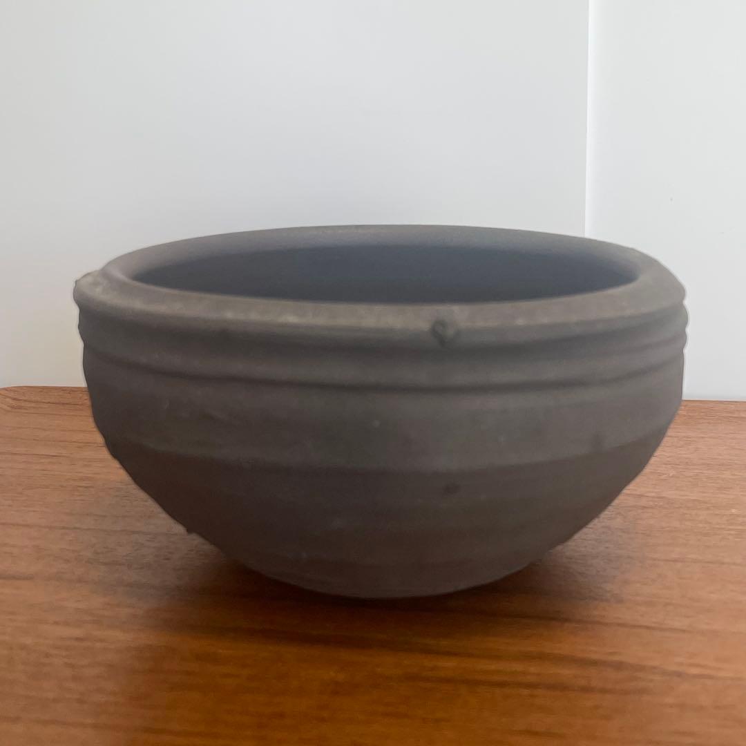 作家もの　黒　焼き締め鉢
