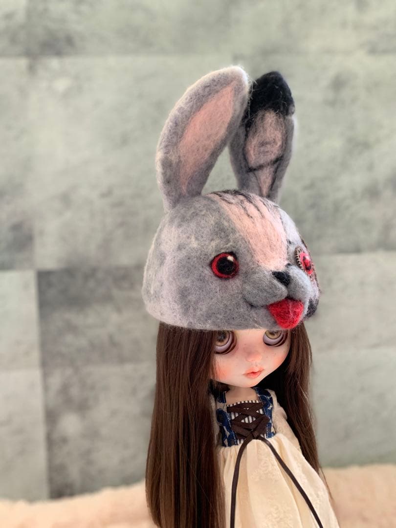 ネオブライス　帽子　うさぎのぬいぐるみ×サイボーグ