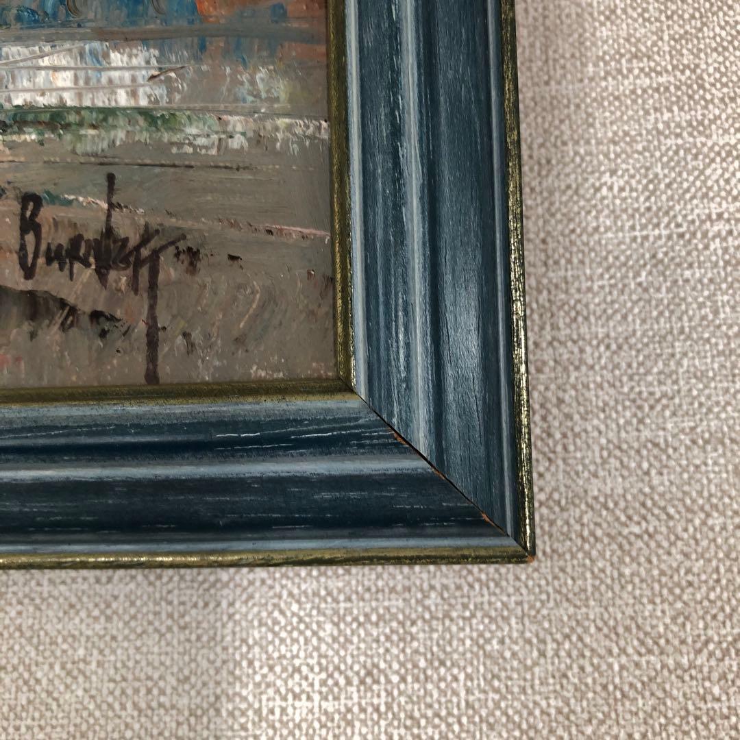 油彩画 パリの街