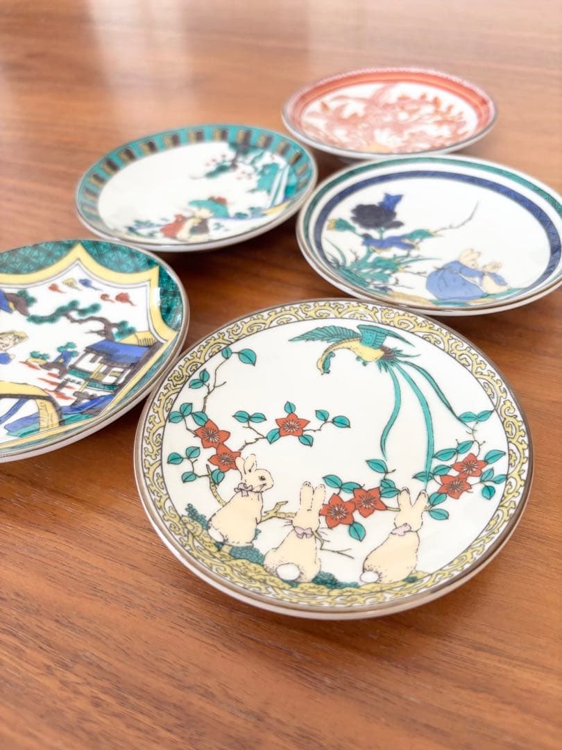 【新品未使用】ピーターラビット　九谷焼　小皿　5枚セット