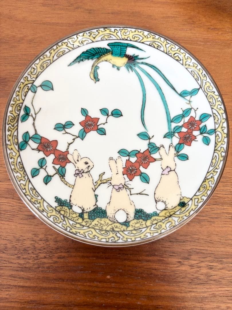 【新品未使用】ピーターラビット　九谷焼　小皿　5枚セット
