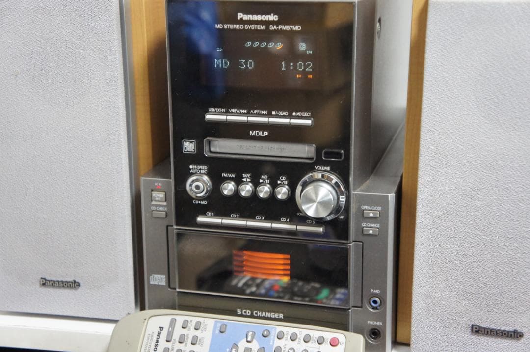 ラジオ・コンポ Panasonic SC-PM57MD CD MD sa-pm57md 0304