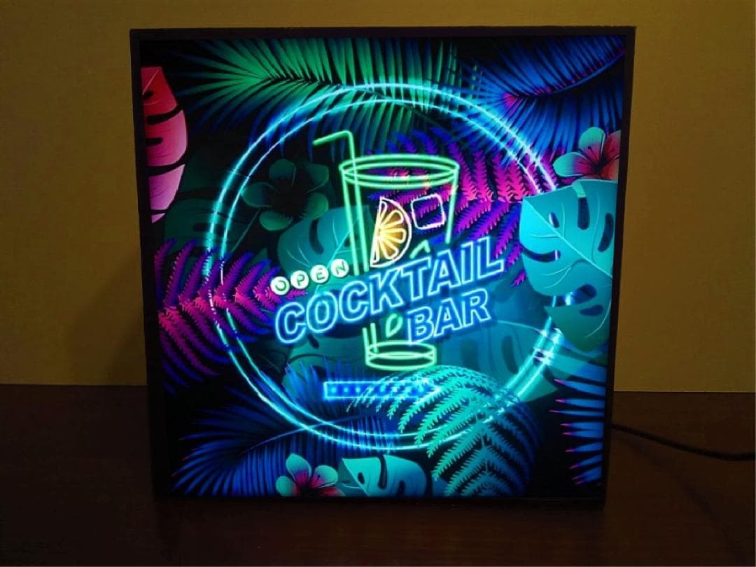 カクテル カフェバー パブ スナック 酒 ランプ 看板 置物 雑貨 ライトBOX