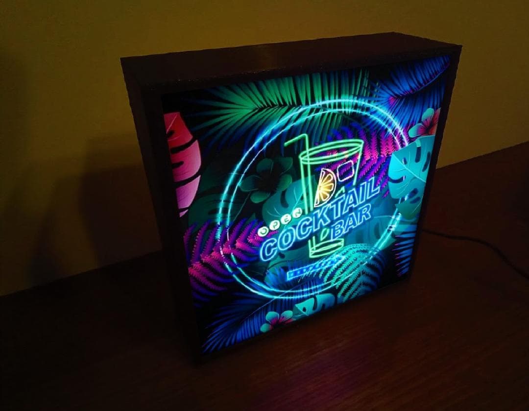 カクテル カフェバー パブ スナック 酒 ランプ 看板 置物 雑貨 ライトBOX