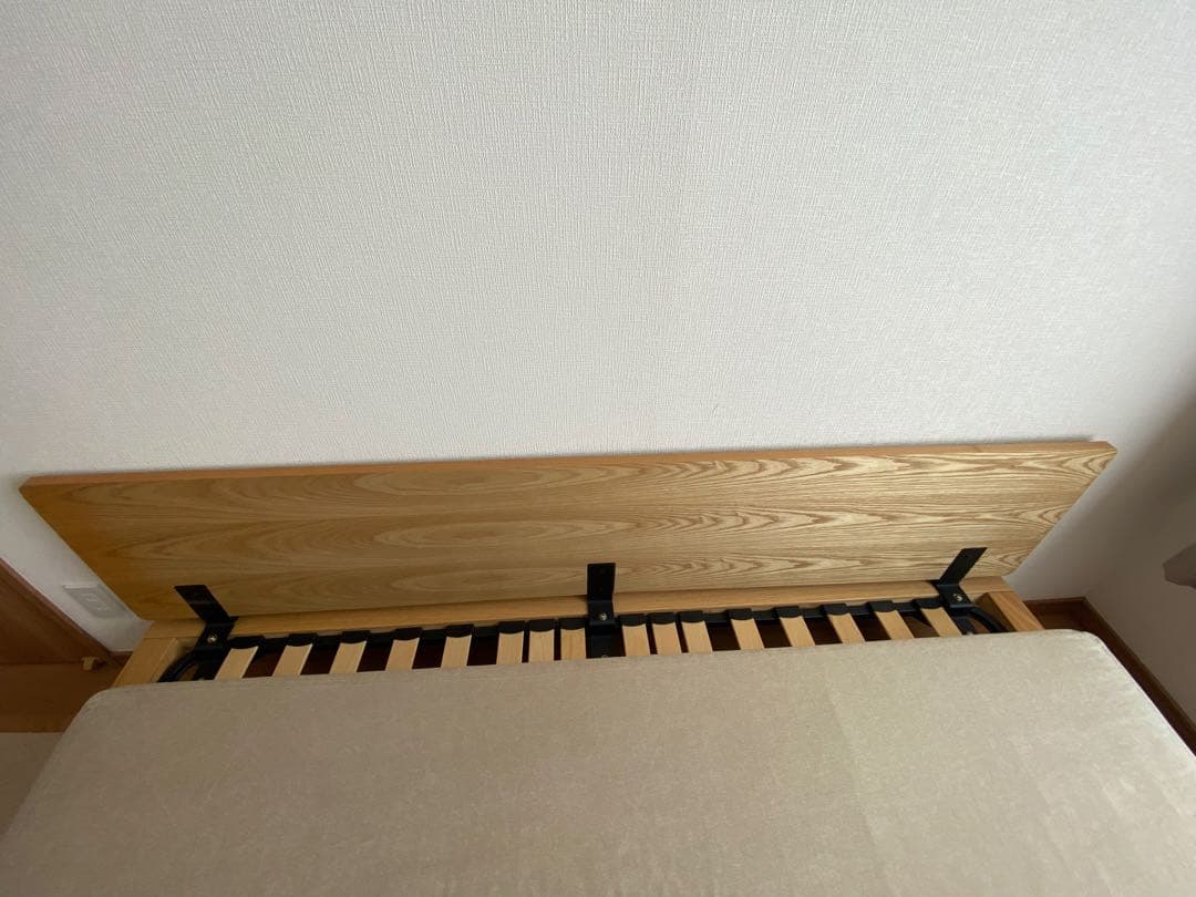 無印良品　ソファベッド　木製ベッドフレーム用クッションパーツのみ　カバー付