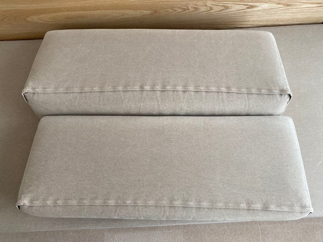 無印良品　ソファベッド　木製ベッドフレーム用クッションパーツのみ　カバー付