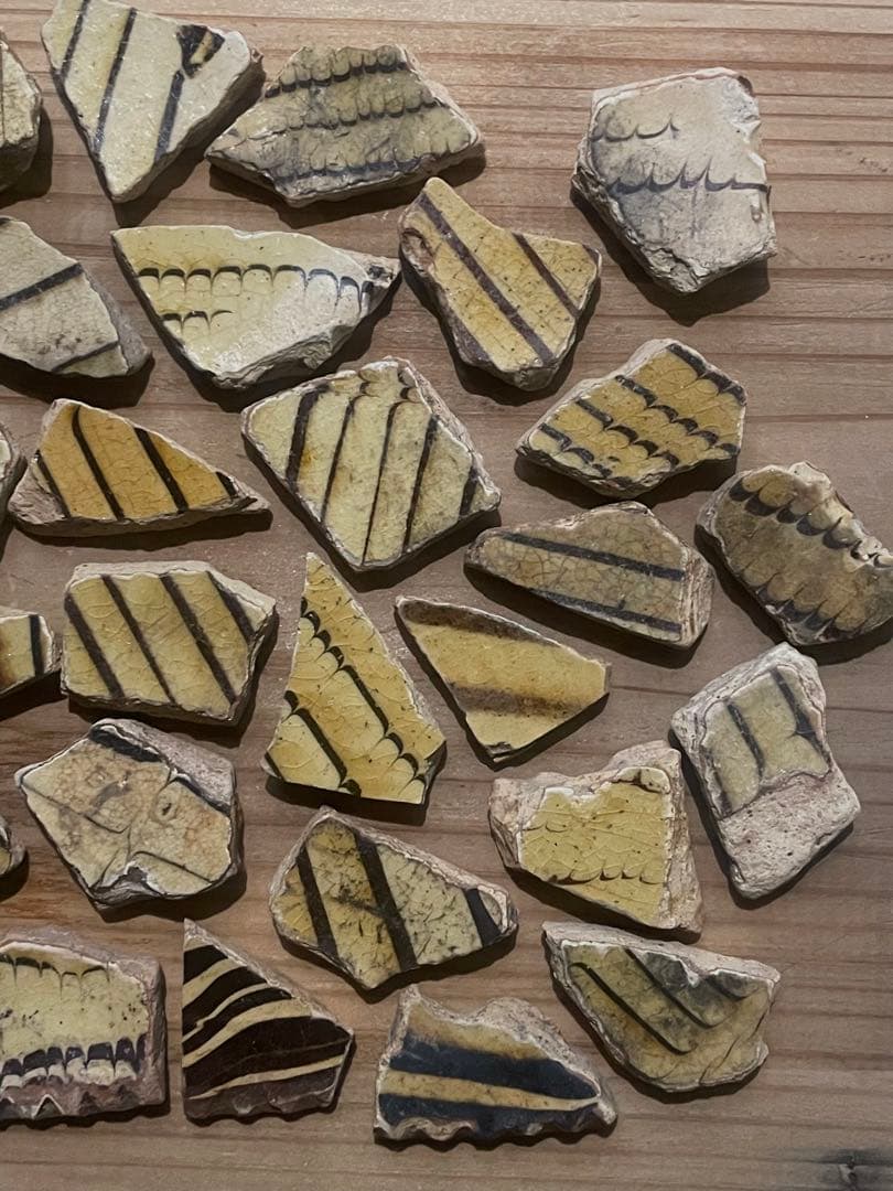 18世紀 イギリス スリップウェア陶片 E / 1700年代 アンティーク民藝