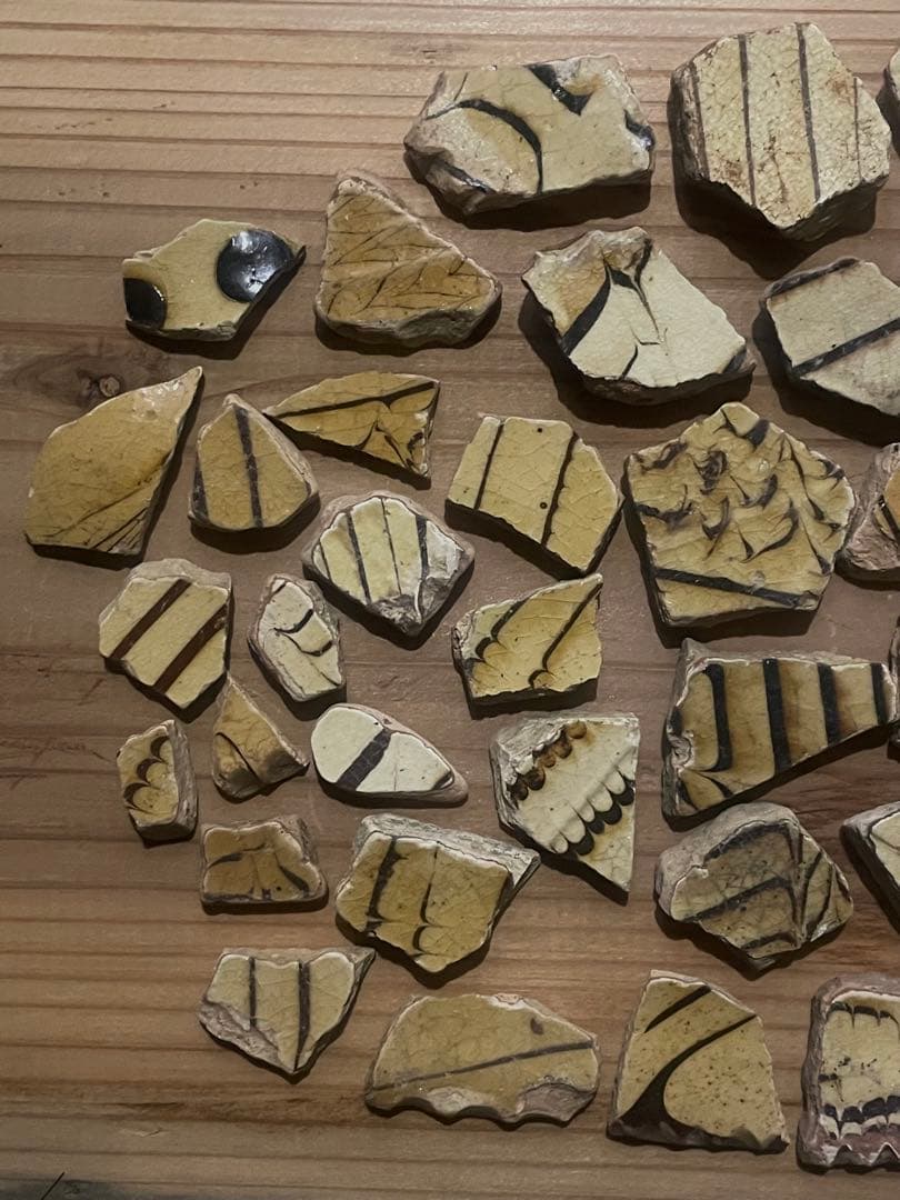 18世紀 イギリス スリップウェア陶片 E / 1700年代 アンティーク民藝