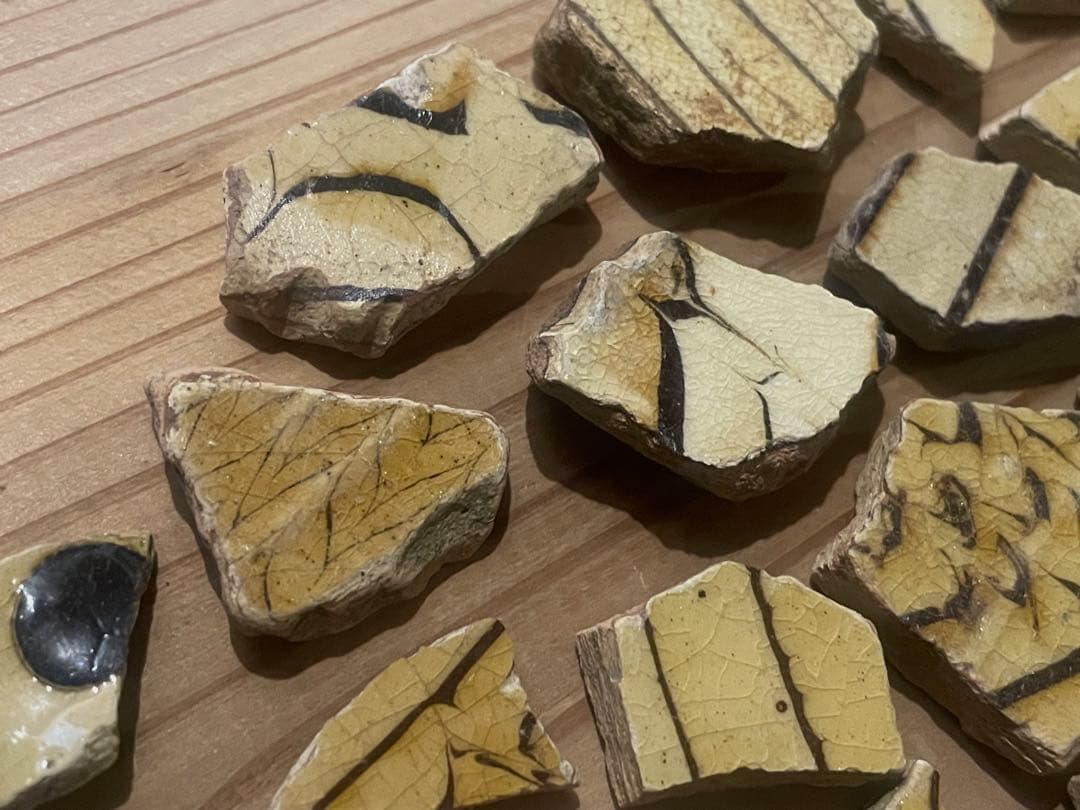 18世紀 イギリス スリップウェア陶片 E / 1700年代 アンティーク民藝