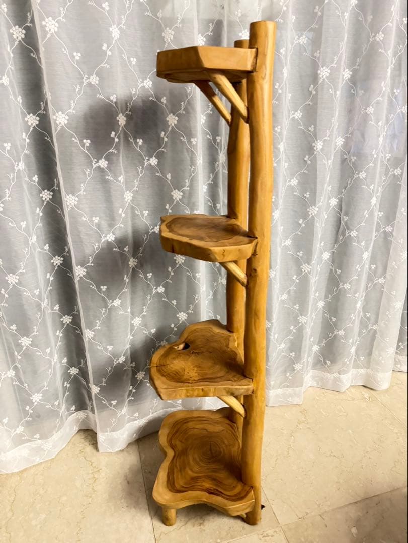 チークナチュラルシェルフ4段ラック