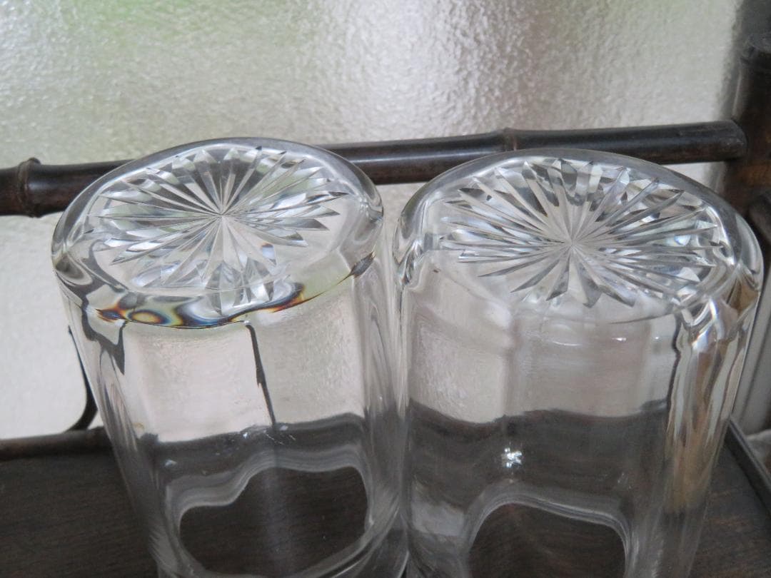 ◆375◆アンティーク ガラス瓶 キャンディーポットセット　スタンド付き