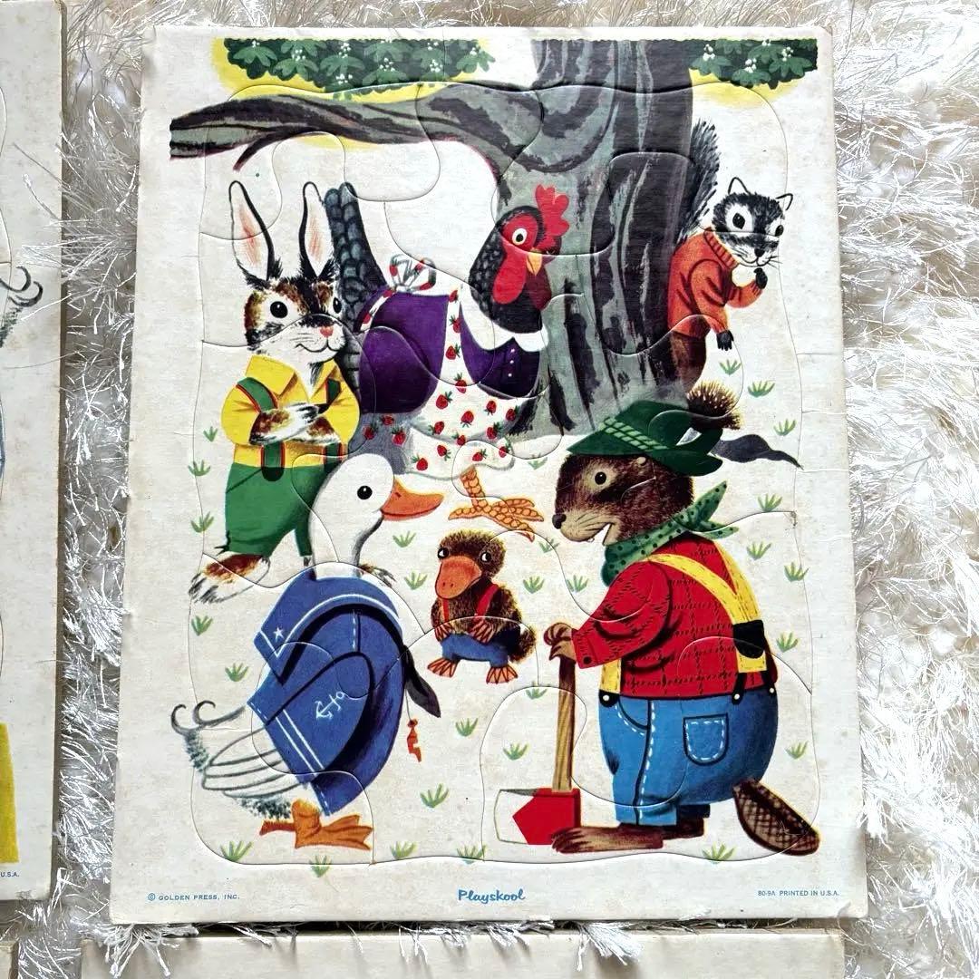 リチャード・スキャリー ヴィンテージ パズル 4枚 PlaySkool 米国製