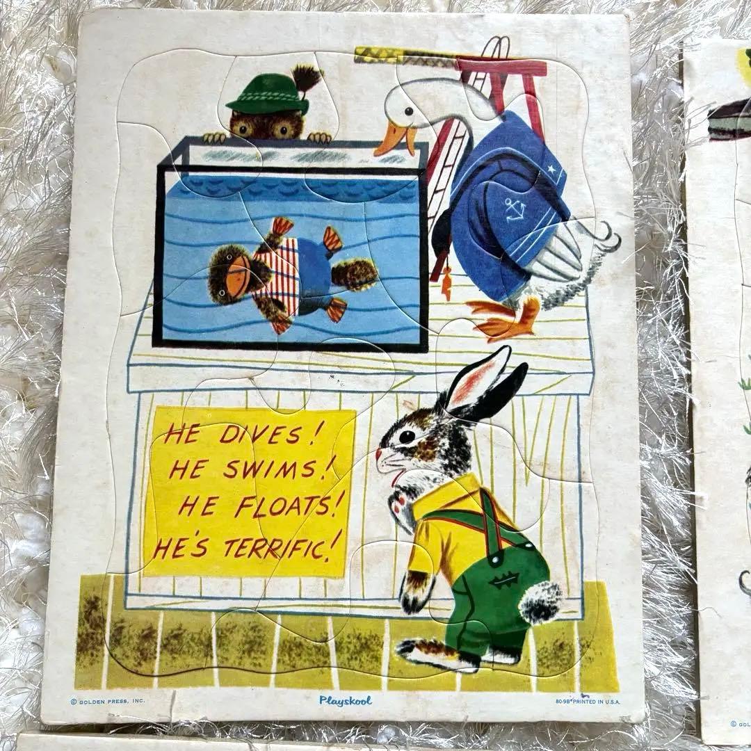 リチャード・スキャリー ヴィンテージ パズル 4枚 PlaySkool 米国製