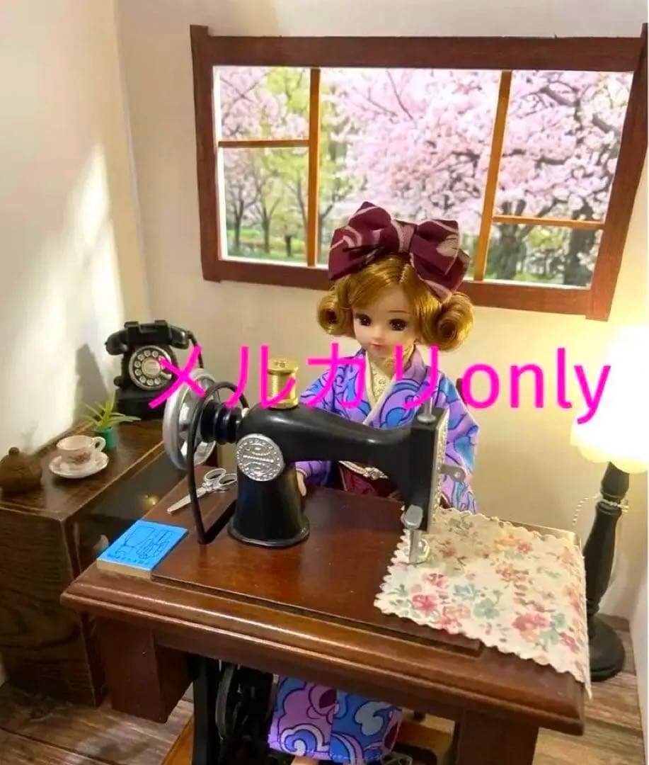 ミシン付き　ドールハウス　大正ロマン　ブライズにも　高さ35cm