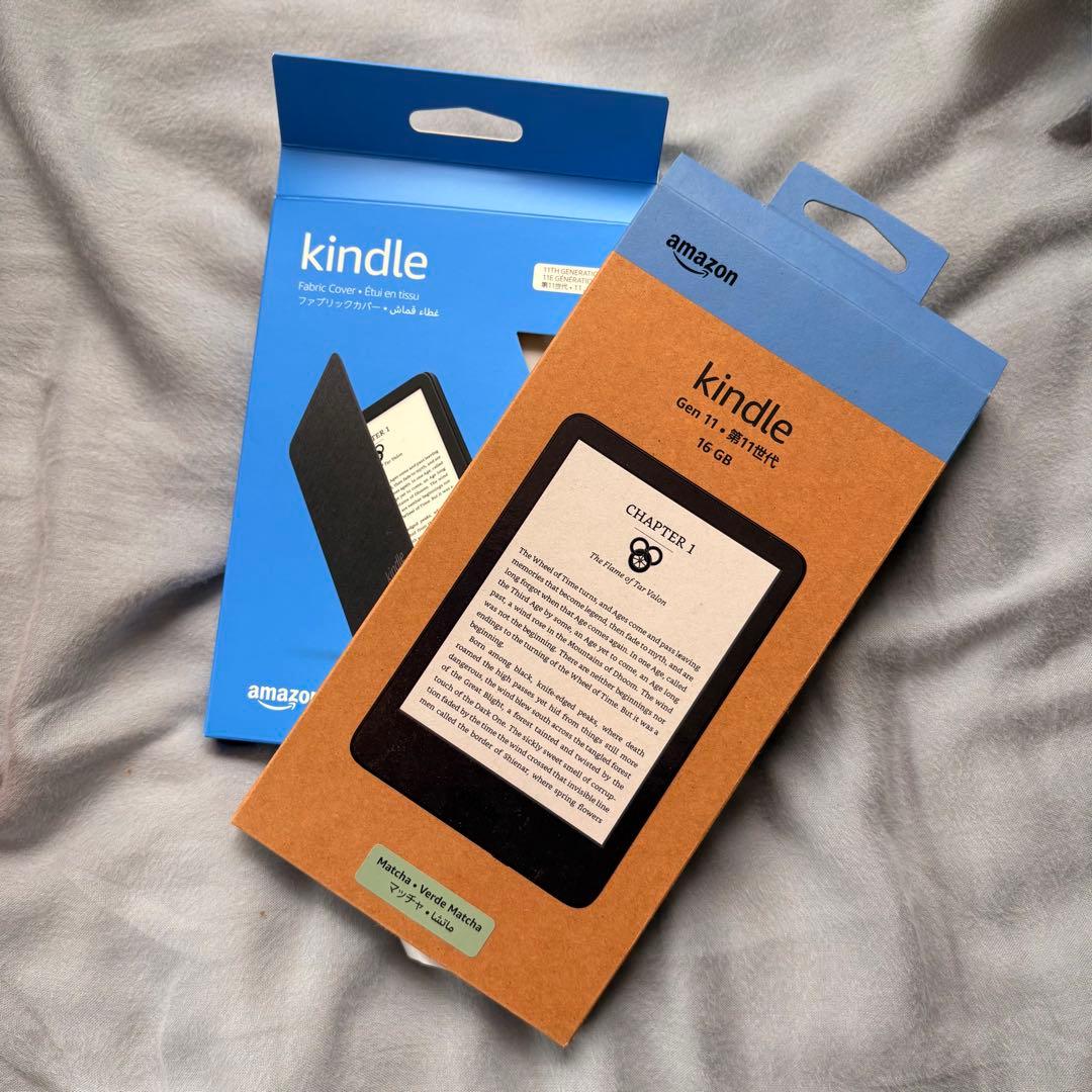 Kindle 無印 第11世代 16GB （広告無し・マッチャ） + 純正カバー