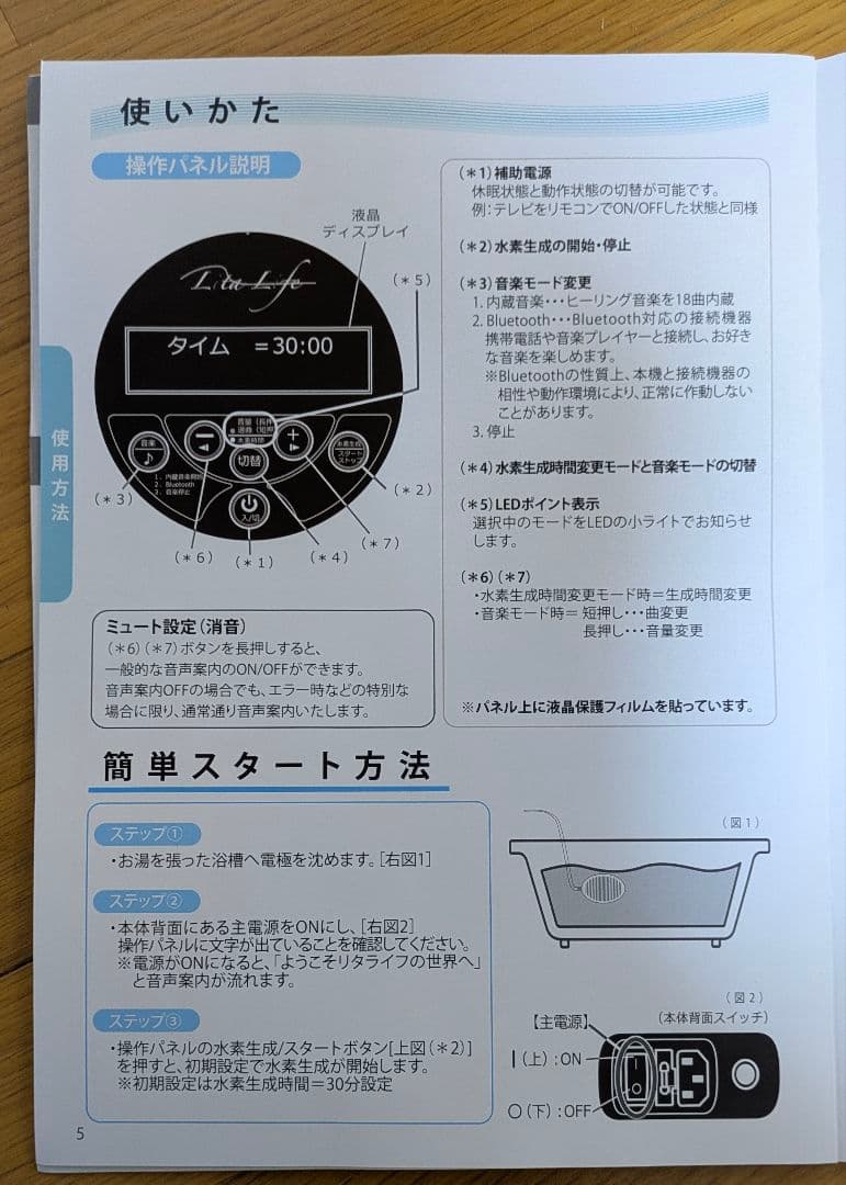 リタライフ　水素風呂　ver.2【機能確認済】