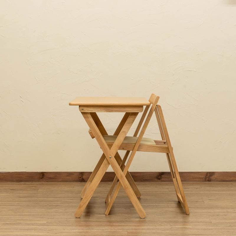 《新品・送料無料》《完成品》折りたたみデスク＆チェアセット　DBR/NA/WW