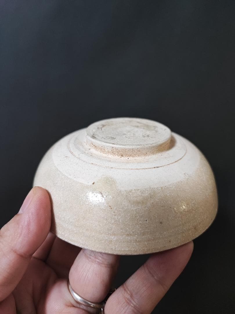 中国唐時代　長沙窯　唐白磁小皿