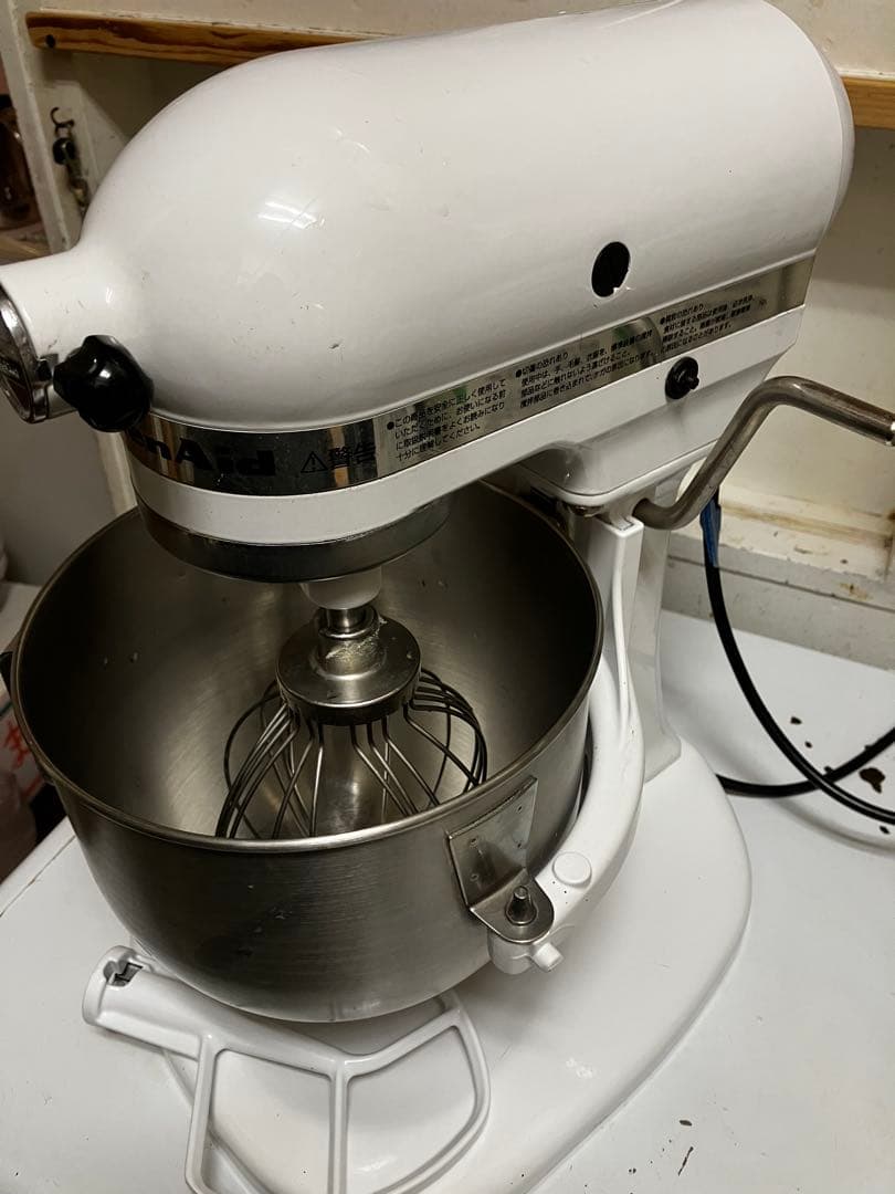 キッチンエイドスタンドミキサKSM5WH ホワイトジャンク　備品つき