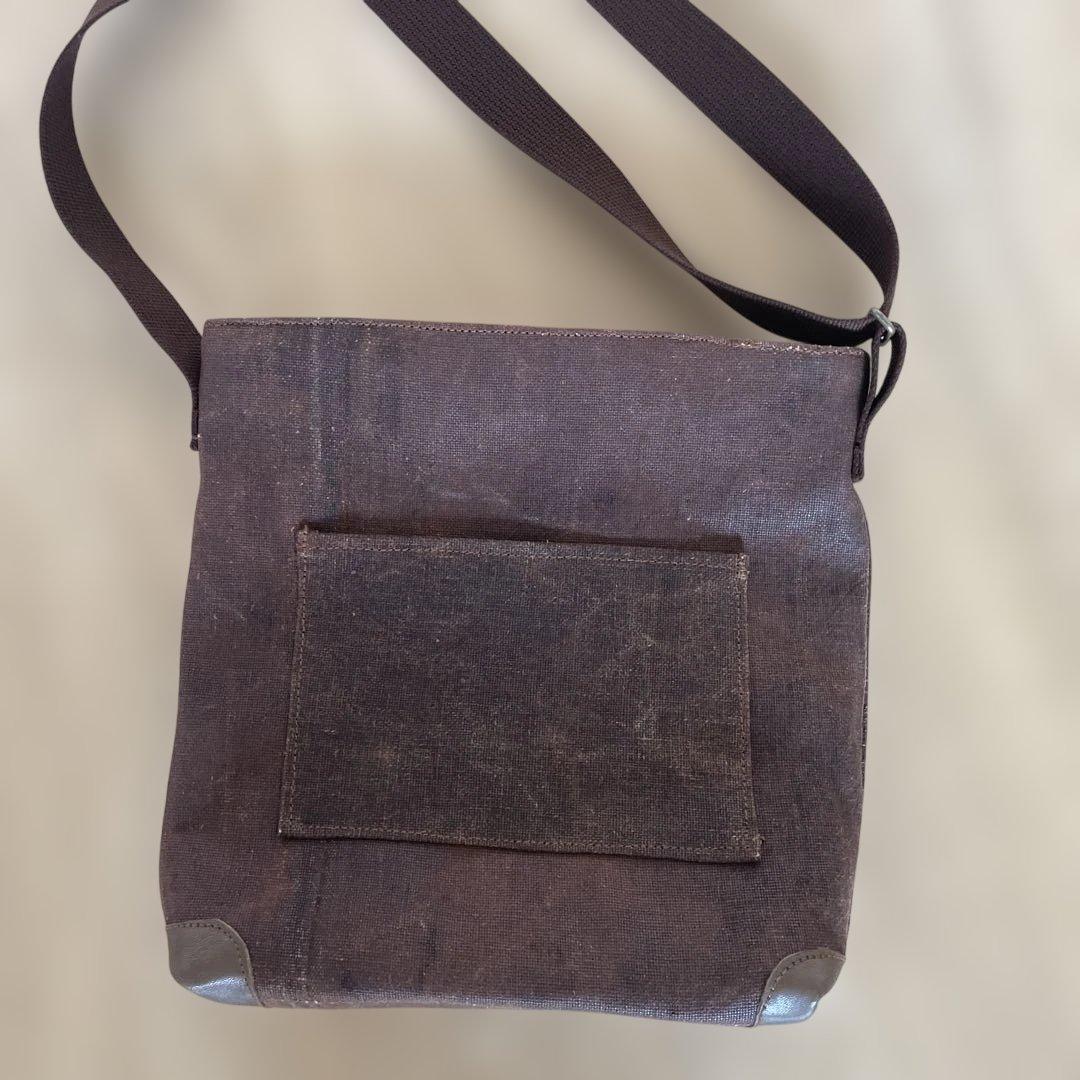 酒袋　柿渋染め　ショルダーバッグ