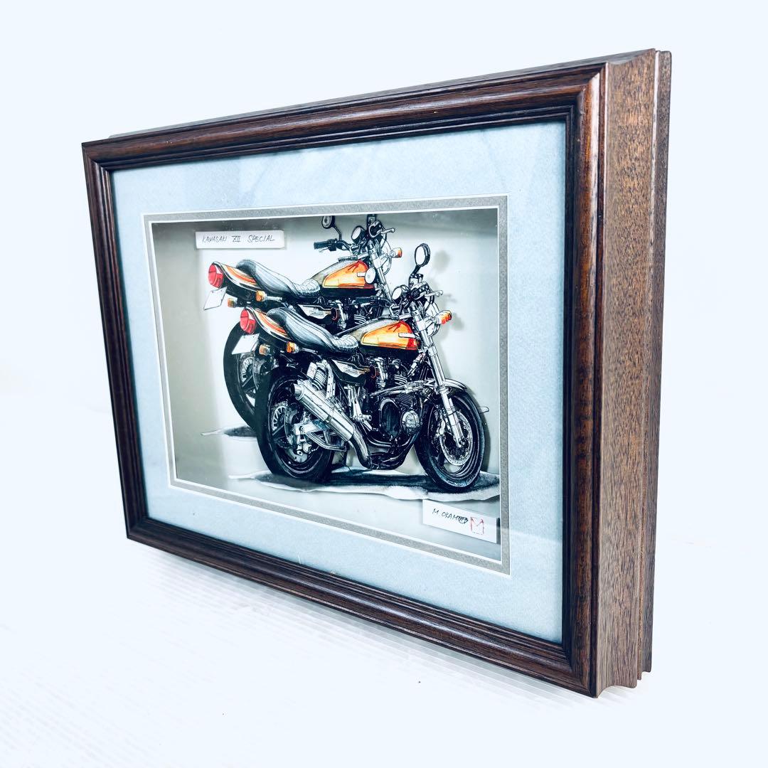 バイクイラスト　立体加工　岡本正樹　KAWASAKI Z II SPECIAL