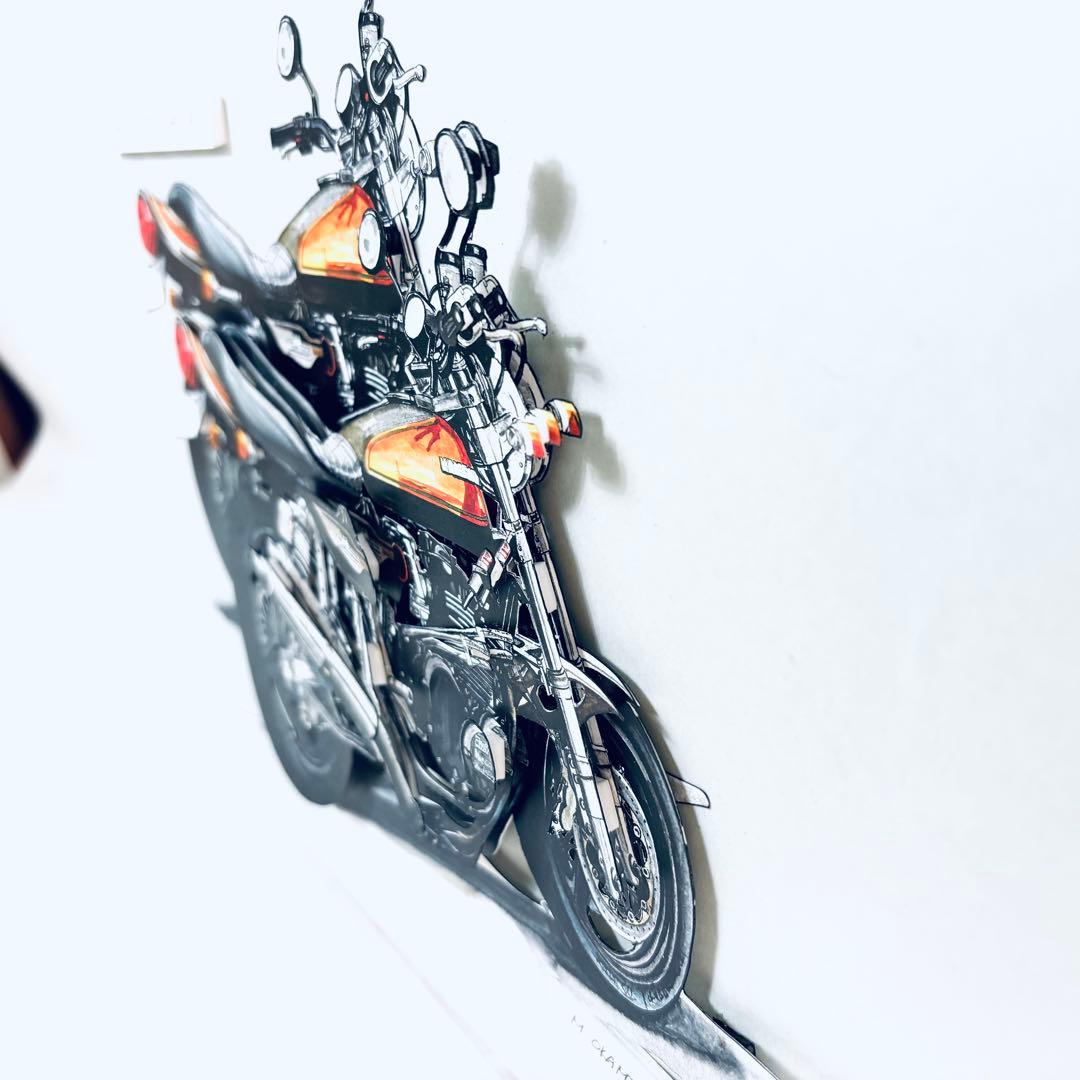 バイクイラスト　立体加工　岡本正樹　KAWASAKI Z II SPECIAL