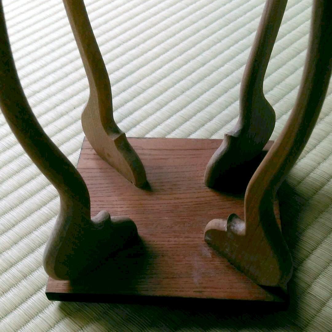 大工のじいちゃんの木工作品★花瓶置　インテリア　台座　木製