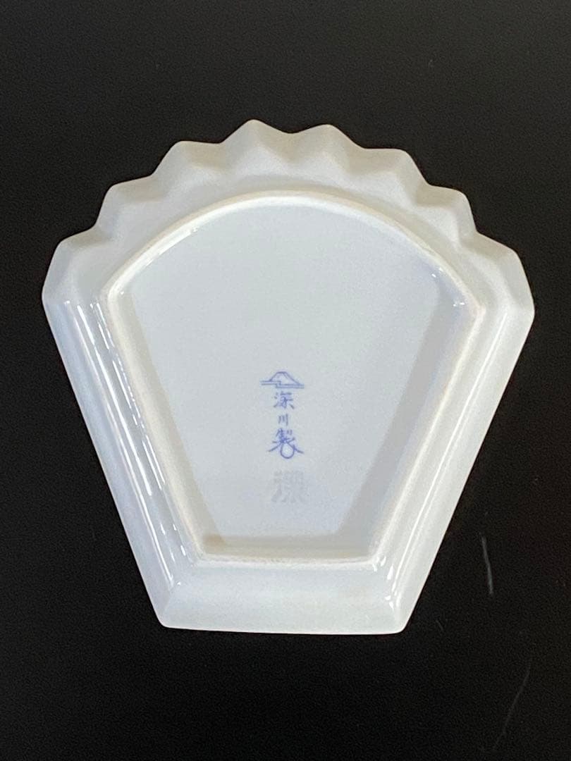 深川製磁　ひめ丸紋　扇形　銘々ざら皿　5個