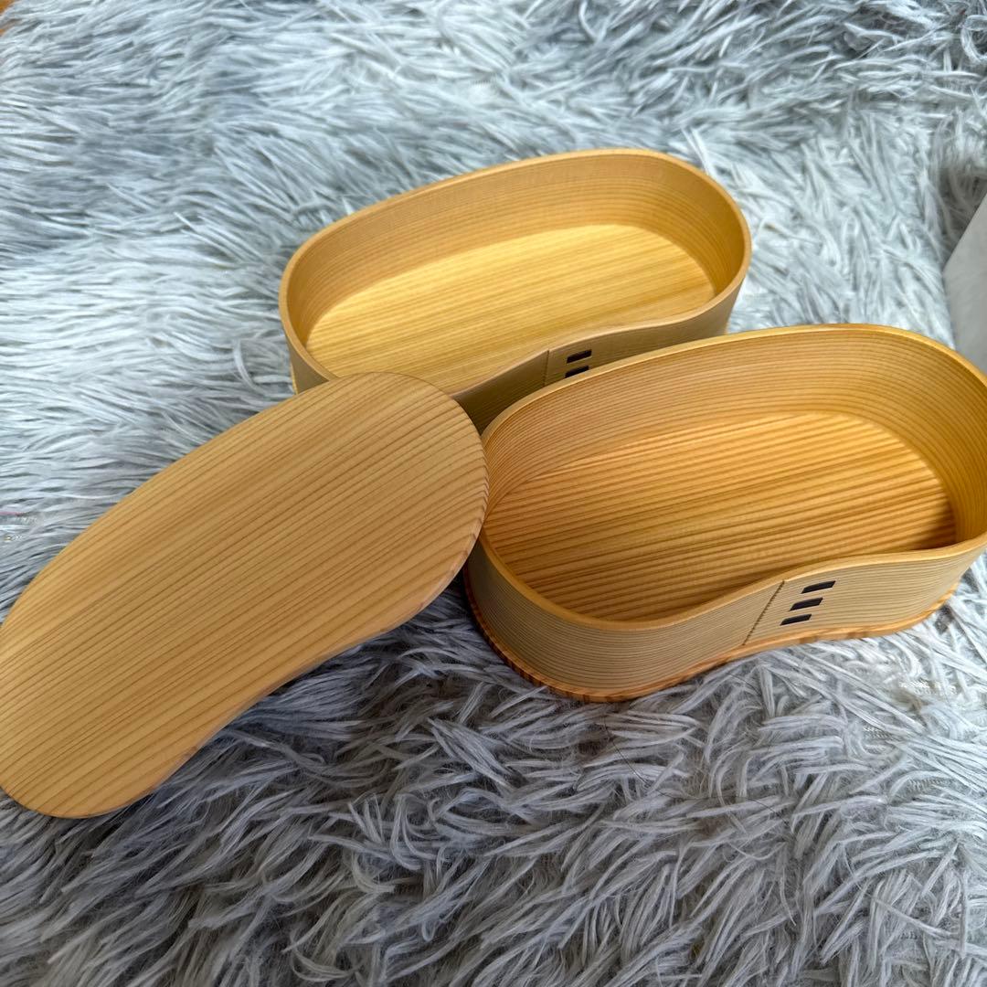 【新品箱つき】大館曲げわっぱ 2段 2530 はんごう弁当