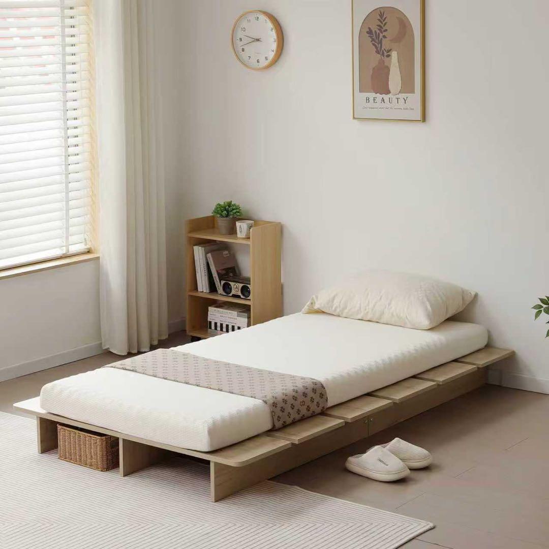 【新品】ステージ式ローベッド 幅100cm コンパクト